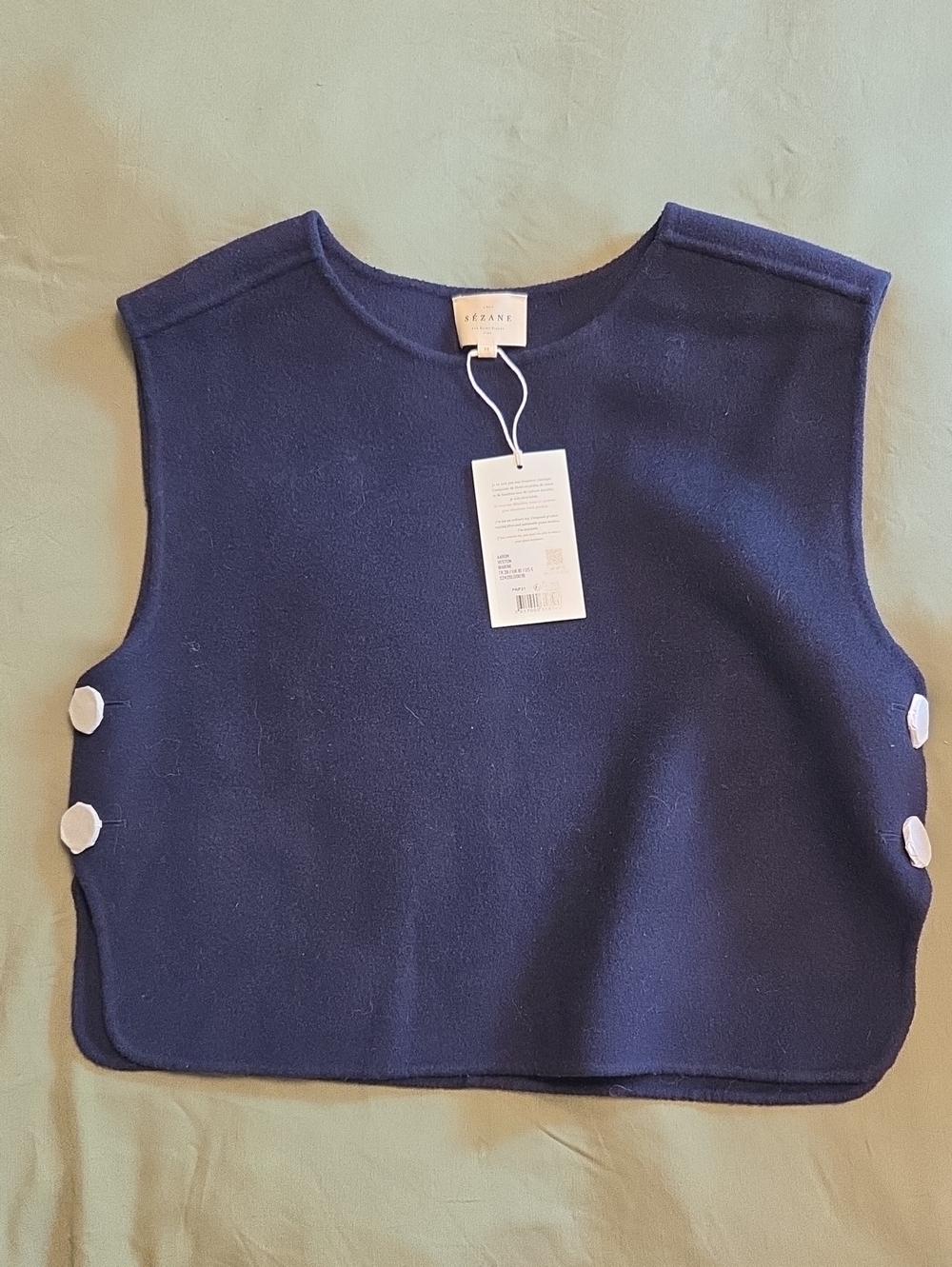 Sezane Aaron Jacket Navy - Size 6